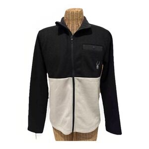 Spyder Two Tone Black & Ivory Full Zip Jacket - Moonbeam - Size Small MRSP $129